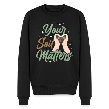 Dear Soil Science Agricultural Scientist - Men's Premium Organic Jumper - black - Front - Nico (187cm)