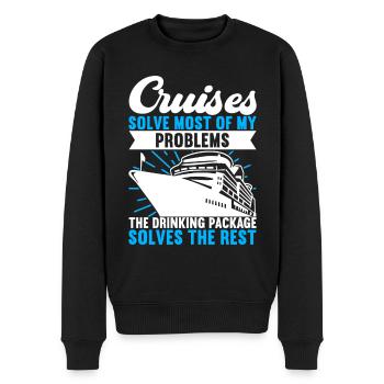 Kreuzfahrt Urlaub Kreuzfahrtschiff - Männer Premium Bio Pullover - Schwarz - Vorne - Nico (187cm)