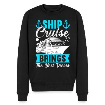Kreuzfahrt Urlaub Kreuzfahrtschiff - Männer Premium Bio Pullover - Schwarz - Vorne - Nico (187cm)