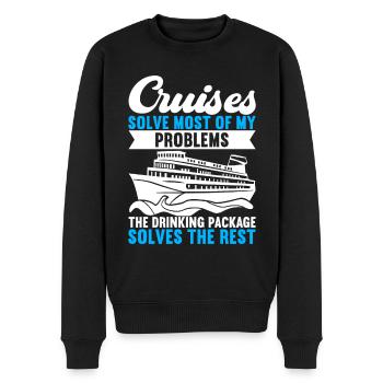 Kreuzfahrt Urlaub Kreuzfahrtschiff - Männer Premium Bio Pullover - Schwarz - Vorne - Nico (187cm)