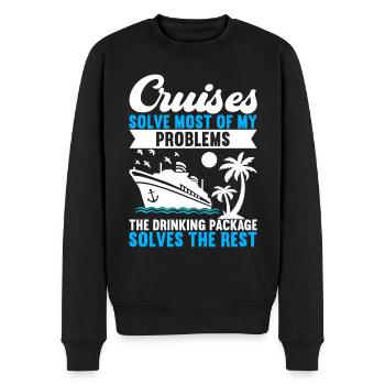 Kreuzfahrt Urlaub Kreuzfahrtschiff - Männer Premium Bio Pullover - Schwarz - Vorne - Nico (187cm)