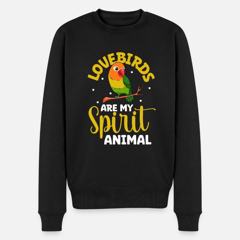 Lieblingstier - Unzertrennliche - Männer Premium Bio Pullover - Schwarz