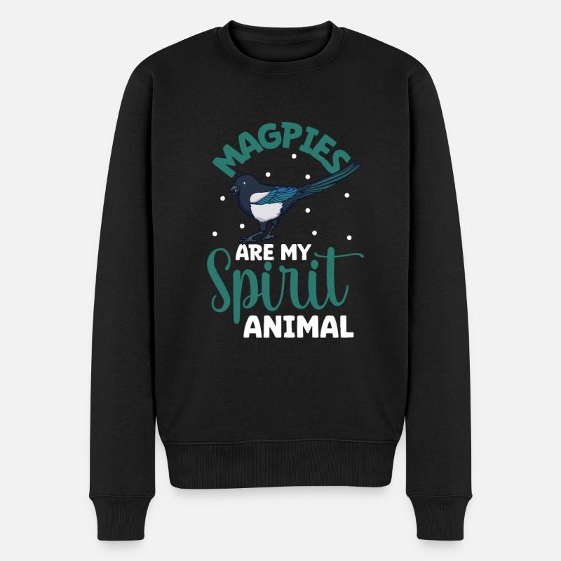 Animal préféré - Pie - Pull Premium bio Homme - noir