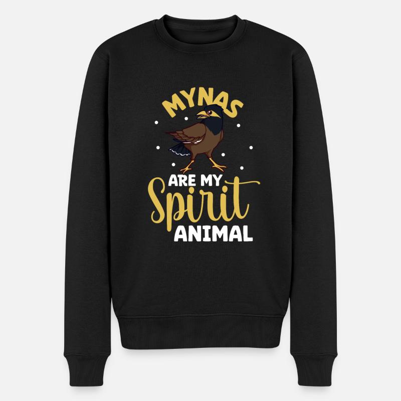 Favourite animal - Shepherd Maina - Men's Premium Organic Jumper - black