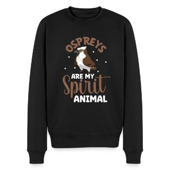 Lieblingstier - Fischadler - Männer Premium Bio Pullover - Schwarz - Vorne - Nico (187cm)