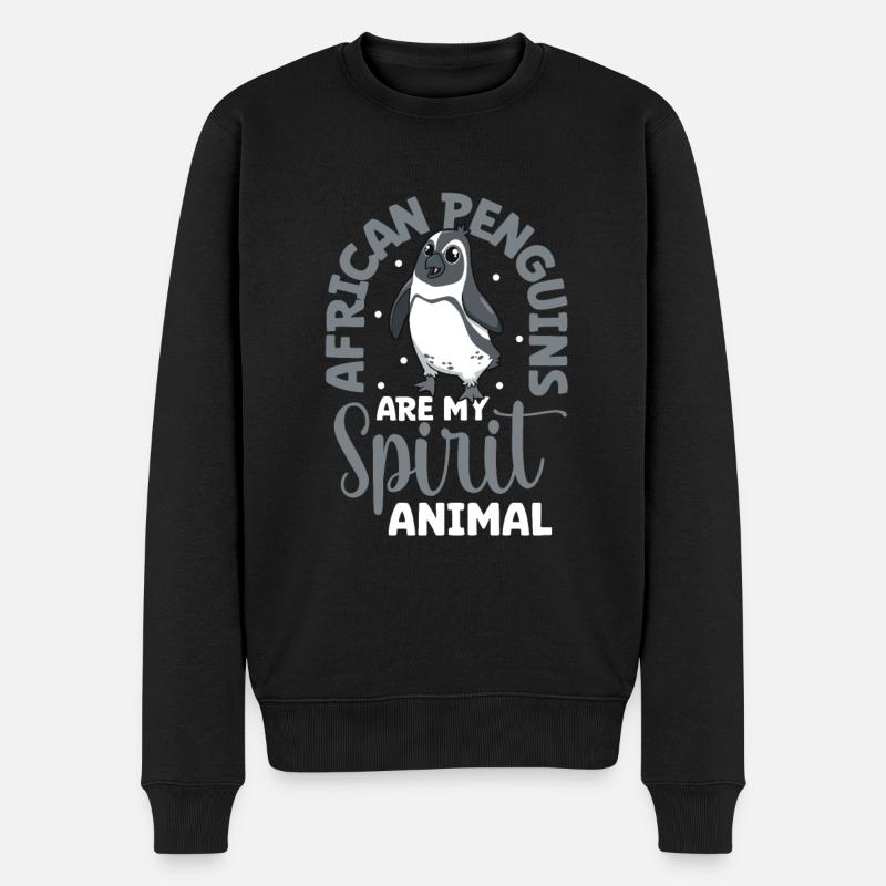 Animal préféré - Manchot africain - Pull Premium bio Homme - noir