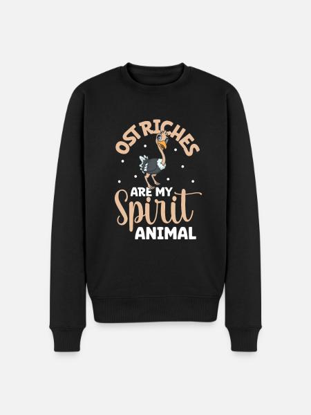 Favorite animal - ostrich - Men's Premium Organic Jumper - black