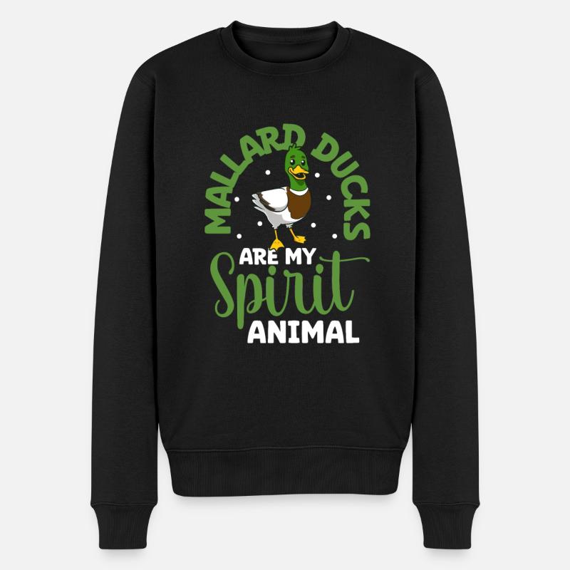 Animal préféré - Canard colvert - Pull Premium bio Homme - noir