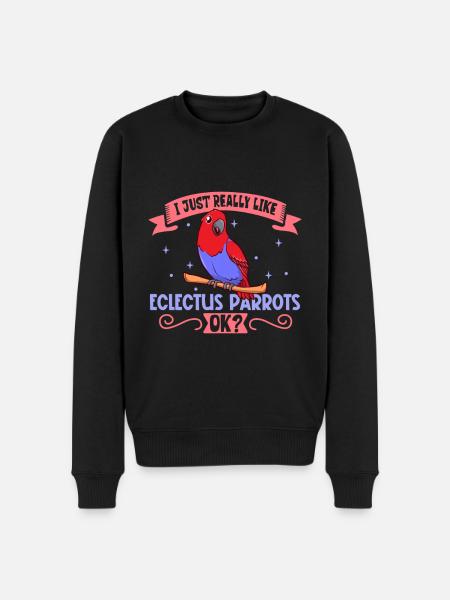 I love my parrot - Men's Premium Organic Jumper - black