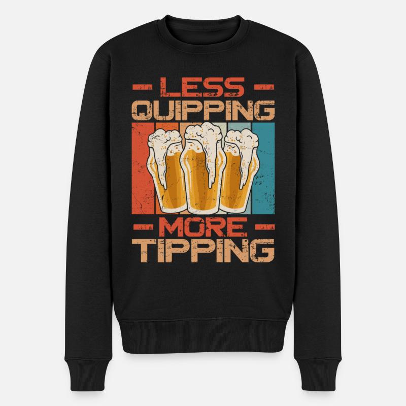 Bartender Mixologist Less Quipping - Männer Premium Bio Pullover - Schwarz