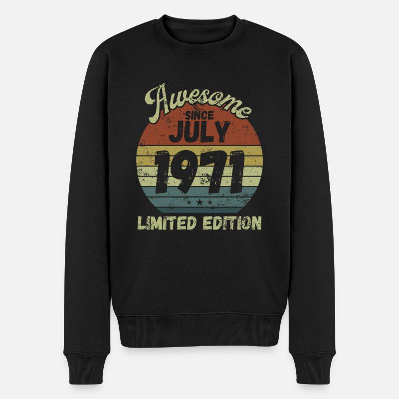Génial depuis juillet 1971 - Anniversaire - Pull Premium bio Homme - noir