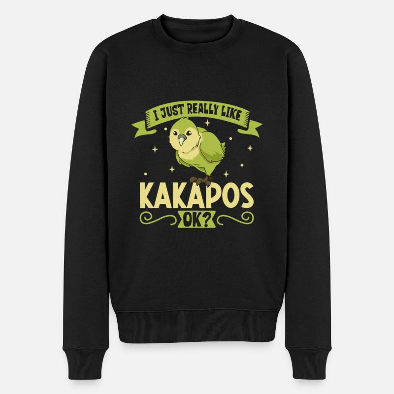 J’adore mon kakapo - Pull Premium bio Homme - noir