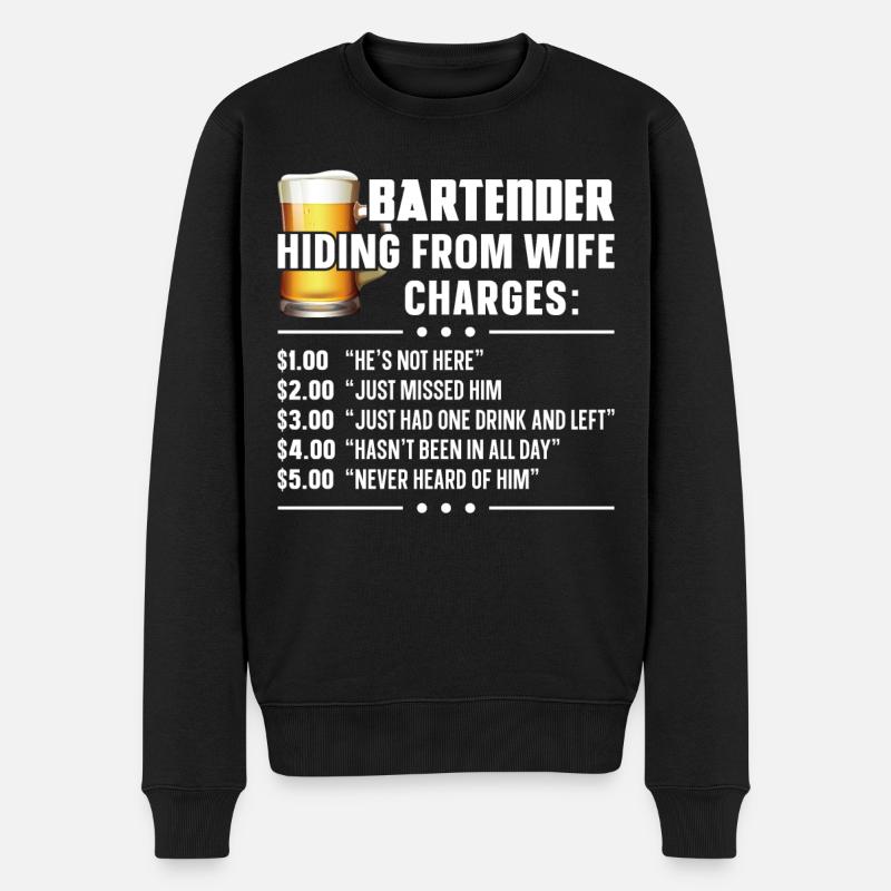 Bartender Mixologist Bartender - Men's Premium Organic Jumper - black