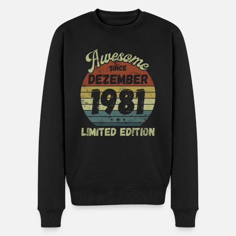 Génial depuis décembre 1981 - Anniversaire - Pull Premium bio Homme - noir