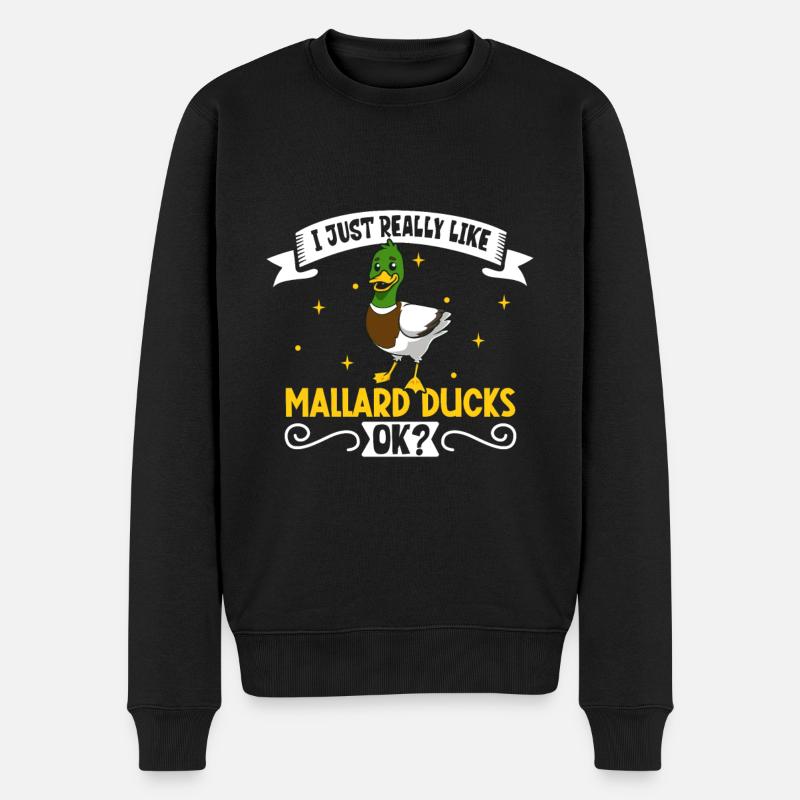 J’aime mon canard colvert - Pull Premium bio Homme - noir