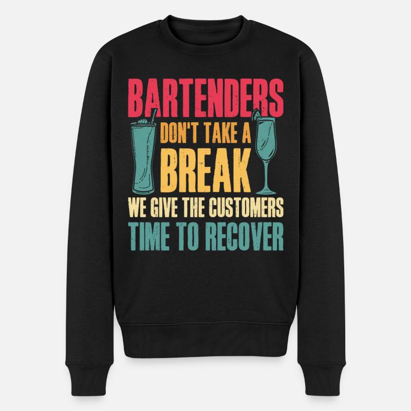 Bartender Mixologist Bartenders - Männer Premium Bio Pullover - Schwarz