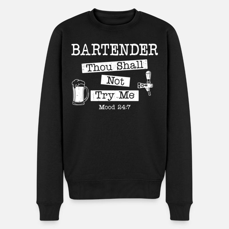 Bartender Mixologist Bartender - Men's Premium Organic Jumper - black