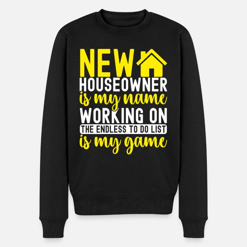 Hausbesitzer Einweihungsparty - Männer Premium Bio Pullover - Schwarz