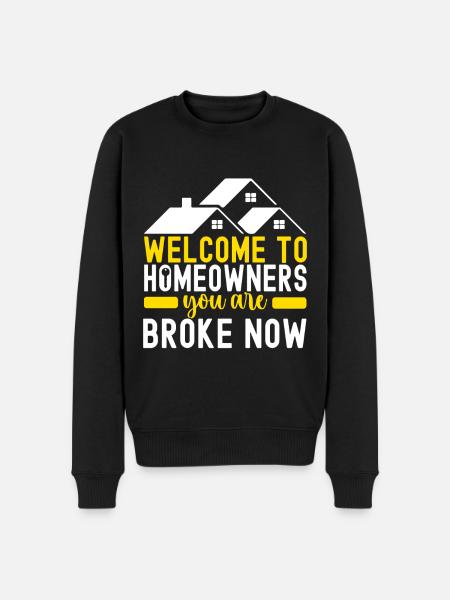 Homeowners Housewarming Party - Men's Premium Organic Jumper - black