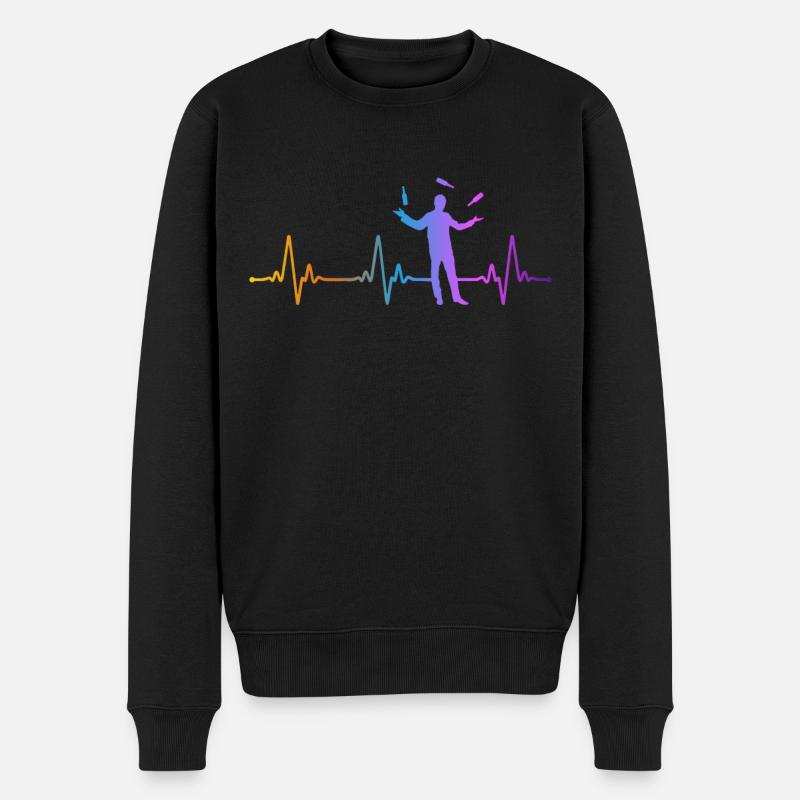 Barman Mixologue Heartbeat - Pull Premium bio Homme - noir