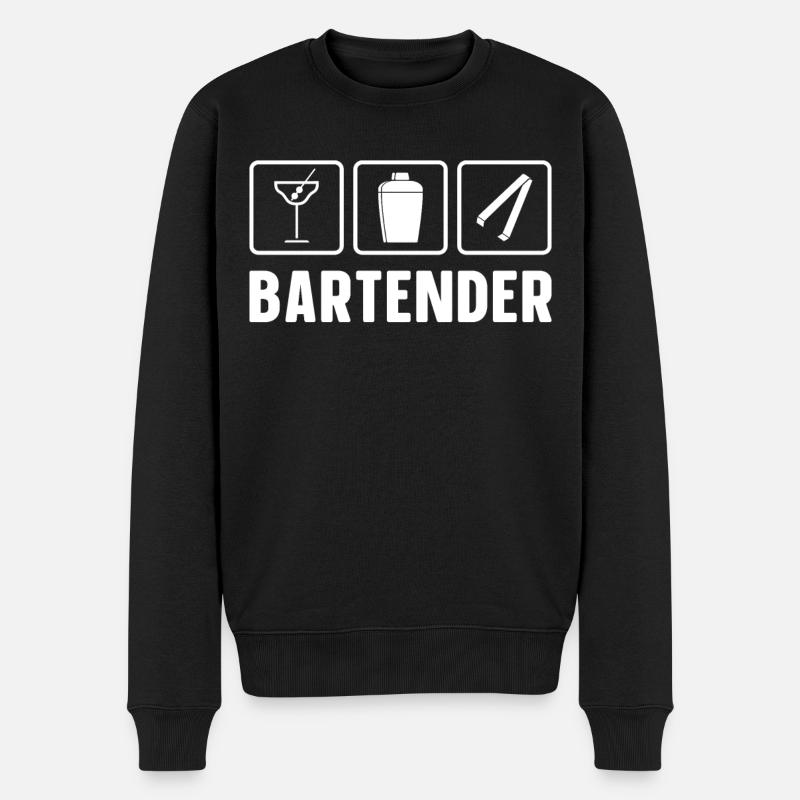 Bartender Mixologist Bartender - Männer Premium Bio Pullover - Schwarz