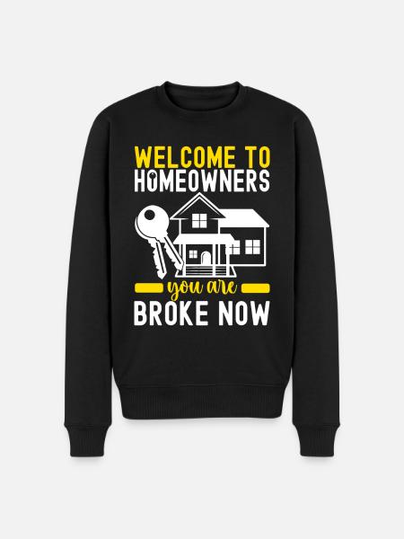 Homeowners Housewarming Party - Men's Premium Organic Jumper - black