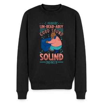 Bärenstarker Sound - Tontechniker - Männer Premium Bio Pullover - Schwarz - Vorne - Nico (187cm)
