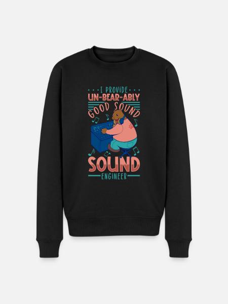 Powerful sound - sound engineer - Men's Premium Organic Jumper - black