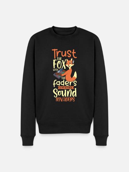Fuchs am Mischpult - Tontechniker - Männer Premium Bio Pullover - Schwarz
