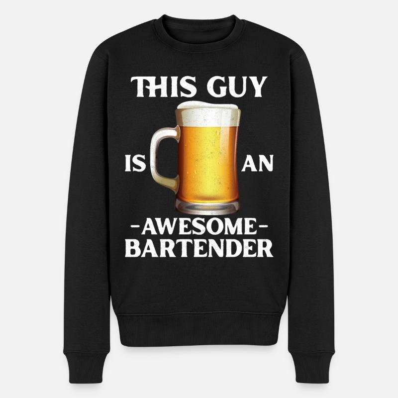 Bartender Mixologist This Guy Is - Männer Premium Bio Pullover - Schwarz