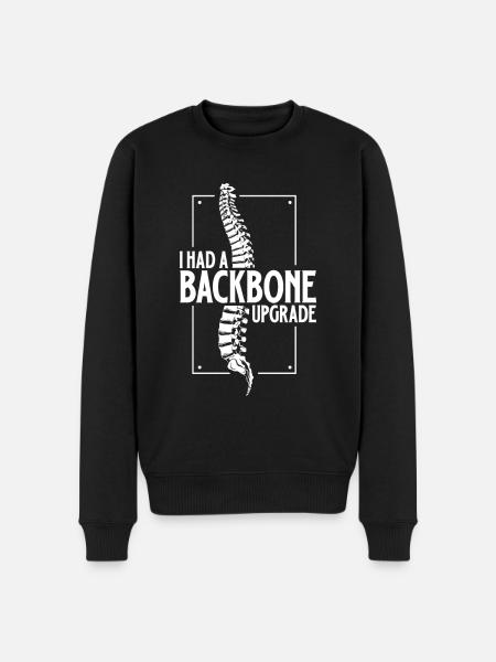 Spine Upgrade Received - Back Surgery - Men's Premium Organic Jumper - black