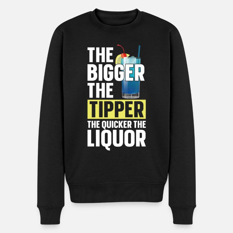 Bartender Mixologist The Bigger - Männer Premium Bio Pullover - Schwarz