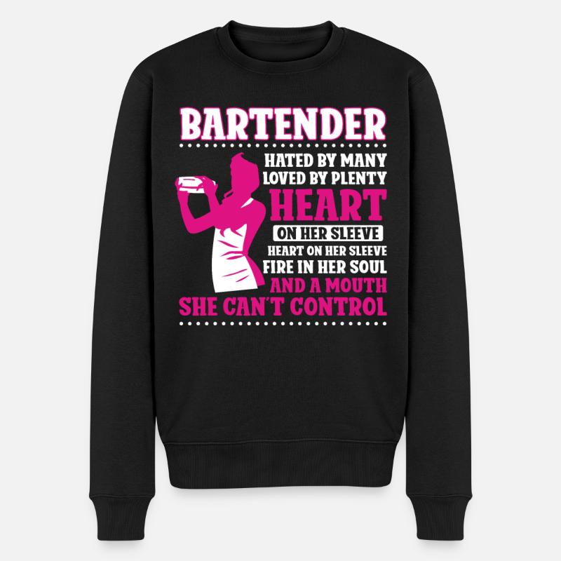 Bartender Mixologist Bartender - Männer Premium Bio Pullover - Schwarz