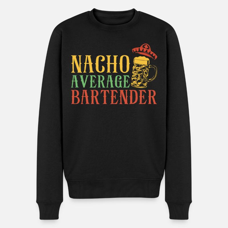 Barman Mixologue Nacho Average - Pull Premium bio Homme - noir