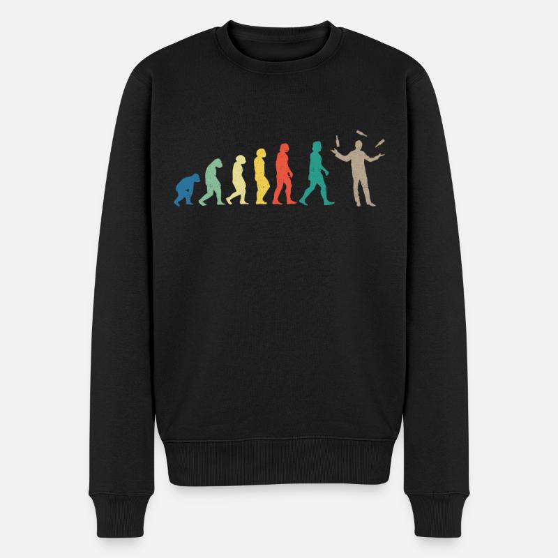 Bartender Mixologist Evolution - Men's Premium Organic Jumper - black