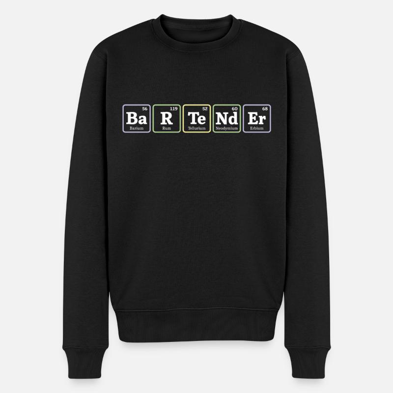 Bartender Mixologist Elements - Men's Premium Organic Jumper - black