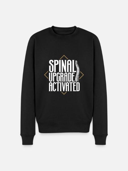 Spine Upgrade Enabled - Back Surgery - Men's Premium Organic Jumper - black
