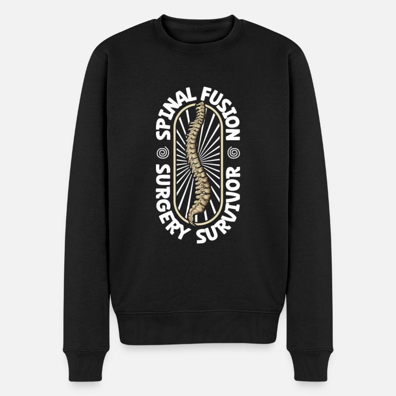 Back Surgery Survivor - Men's Premium Organic Jumper - black