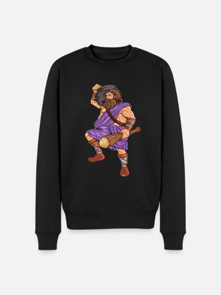 God of Celtic Mythology - Dagda - Men's Premium Organic Jumper - black