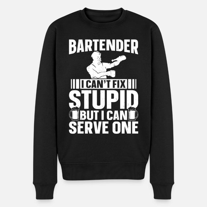 Bartender Mixologist Bartender I - Männer Premium Bio Pullover - Schwarz