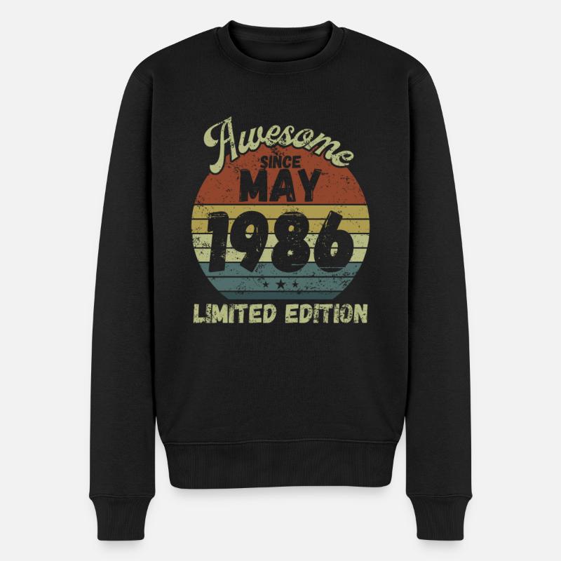 Génial depuis mai 1986 - Anniversaire - Pull Premium bio Homme - noir