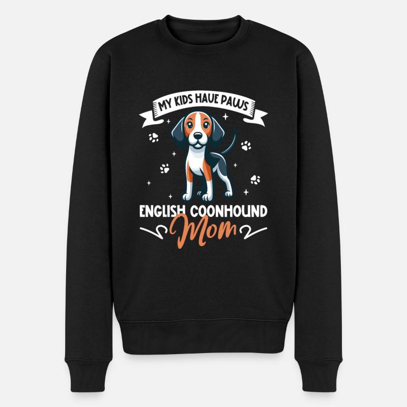 Maman Coonhound anglaise américaine - Pull Premium bio Homme - noir