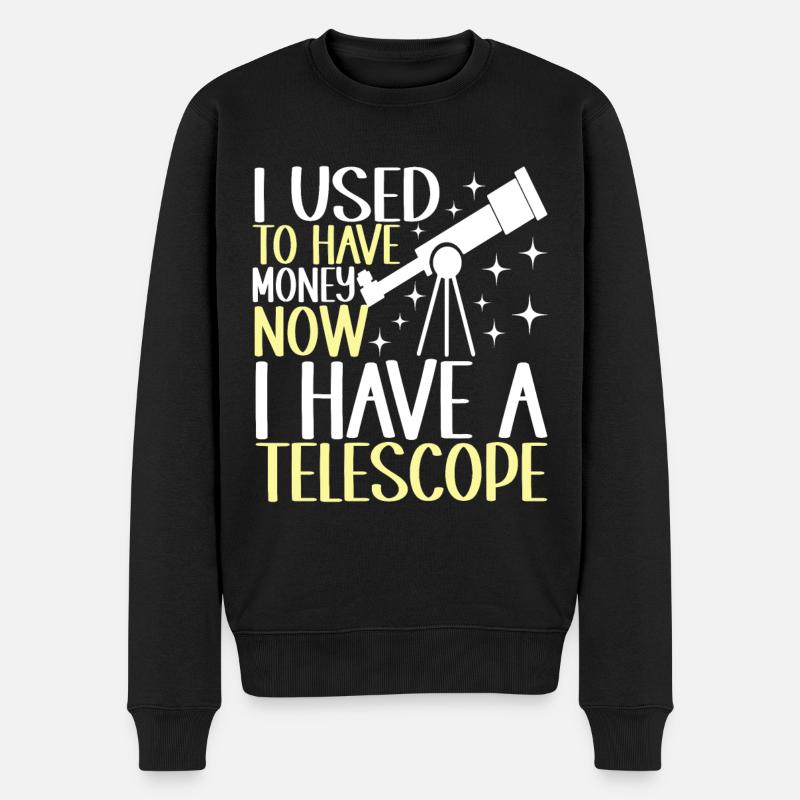 Astronom Astronomie - Männer Premium Bio Pullover - Schwarz