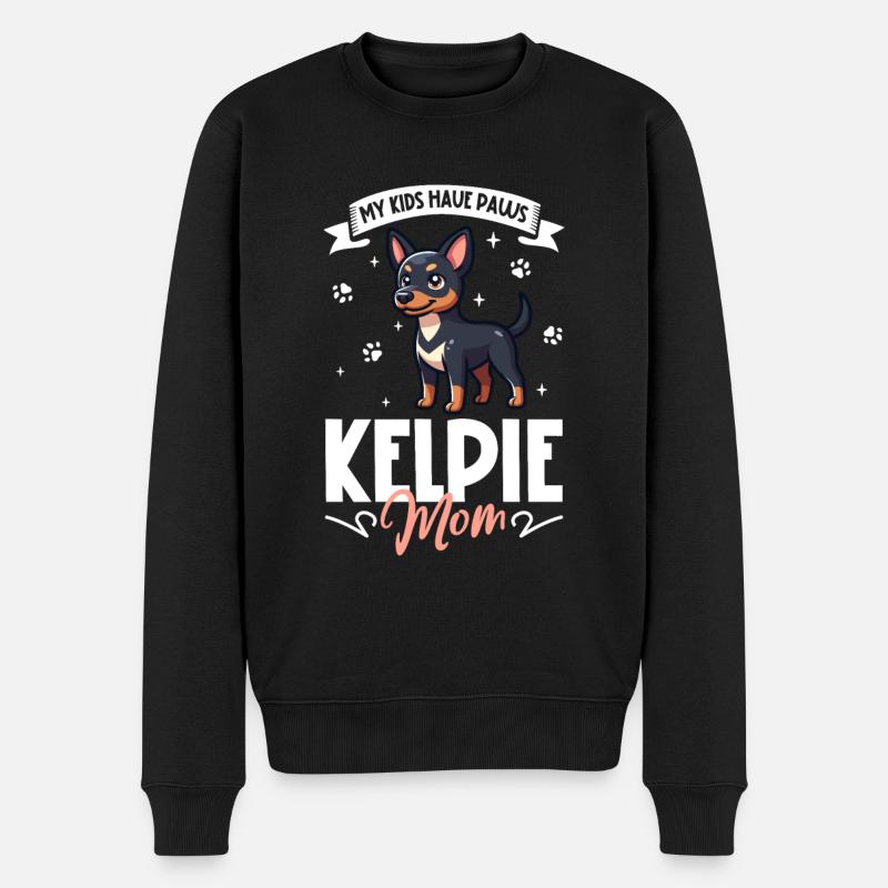 Australian Kelpie Mom - Men's Premium Organic Jumper - black