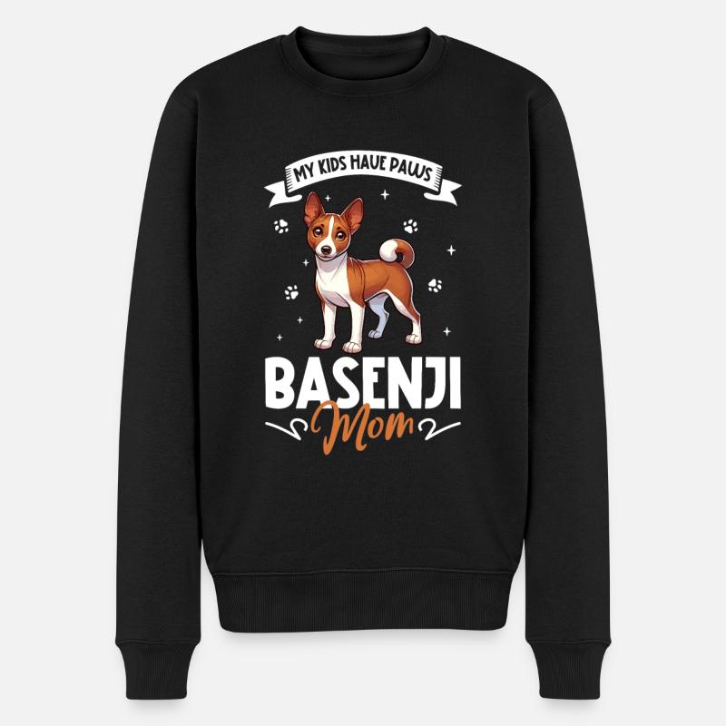 Basenji Mama - Pull Premium bio Homme - noir