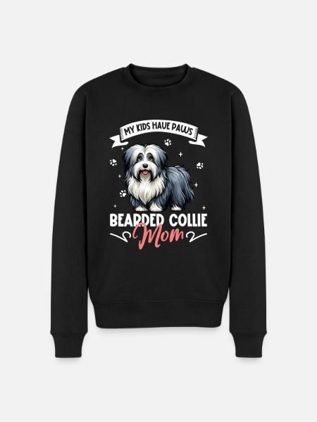 Bearded Collie Mama - Männer Premium Bio Pullover - Schwarz