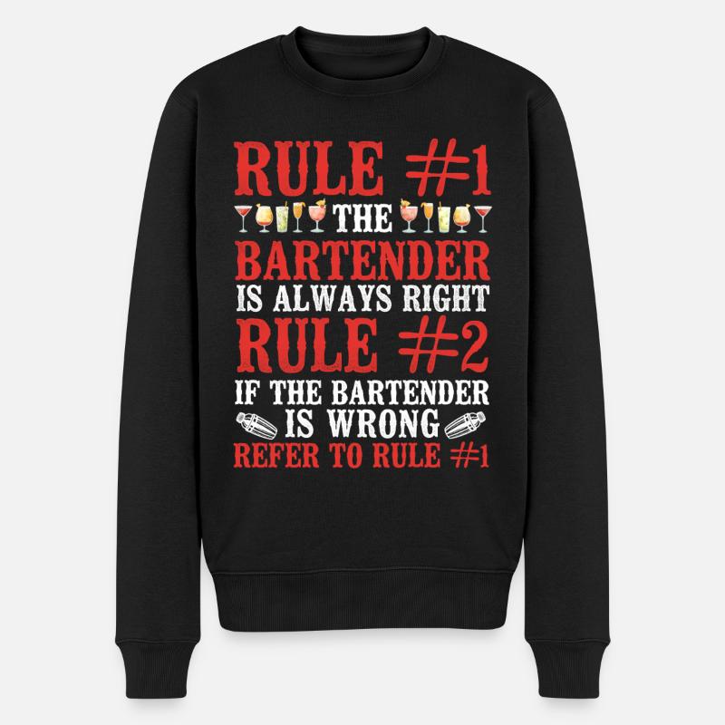 Barman Mixologue Règle #1 Le - Pull Premium bio Homme - noir