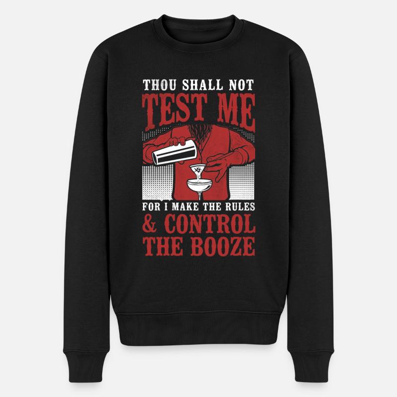 Bartender Mixologist Thou Shall - Männer Premium Bio Pullover - Schwarz