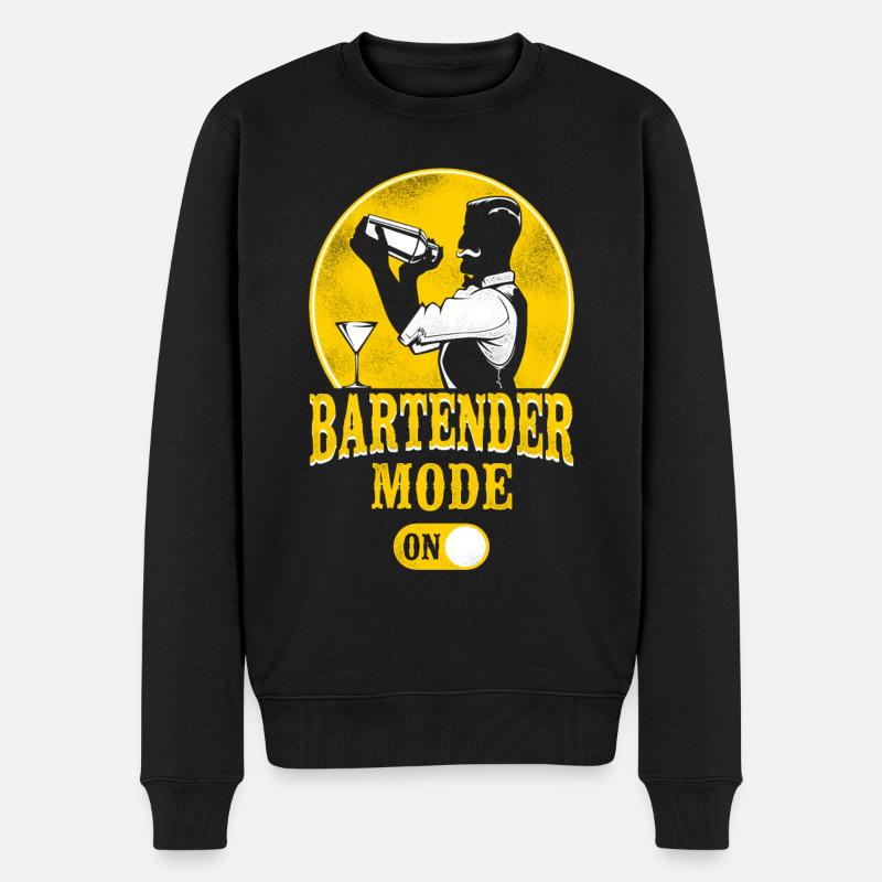Bartender Mixologist Bartender - Männer Premium Bio Pullover - Schwarz
