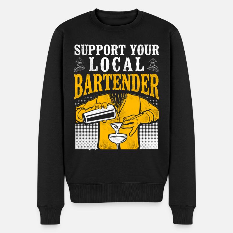 Bartender Mixologue Soutenir votre - Pull Premium bio Homme - noir